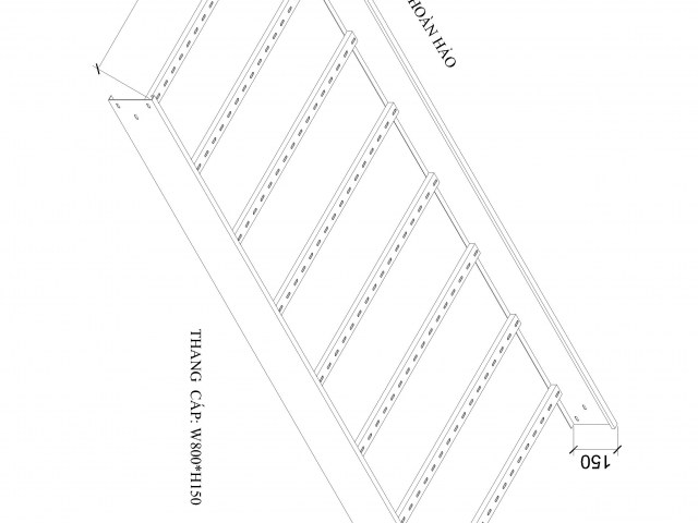 Thang cáp W800 H150